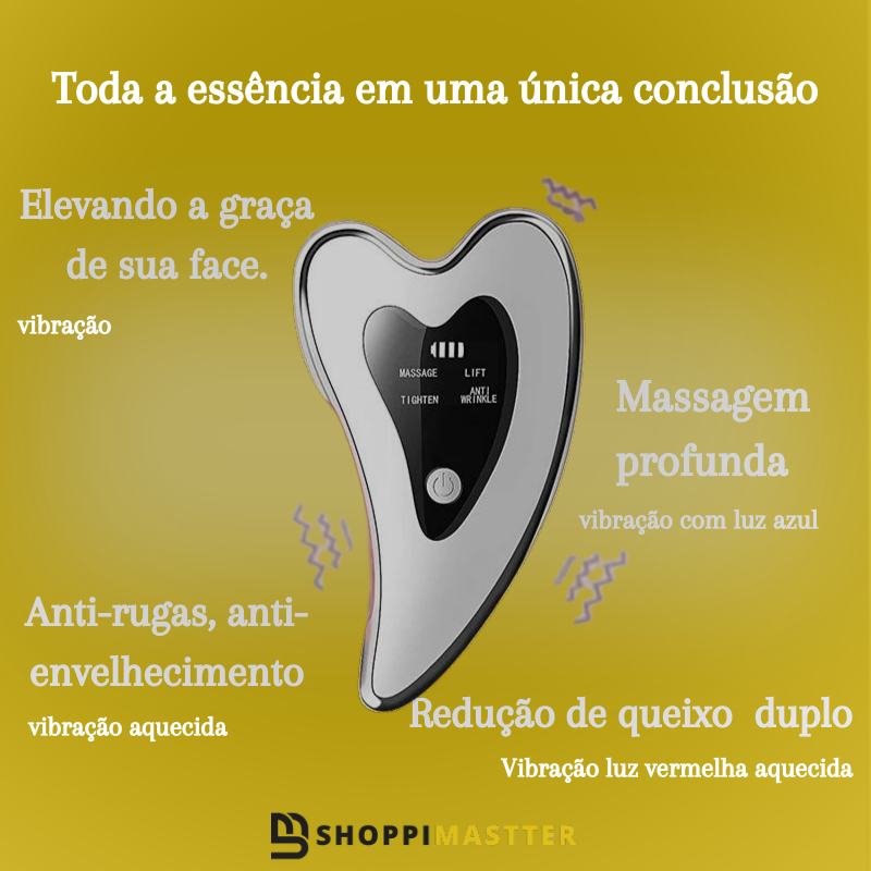 Massageador Facial Elétrico Windaily 4 em 1 - Anti-Rugas, raspagem facial, lifting facial e Redução de Papada